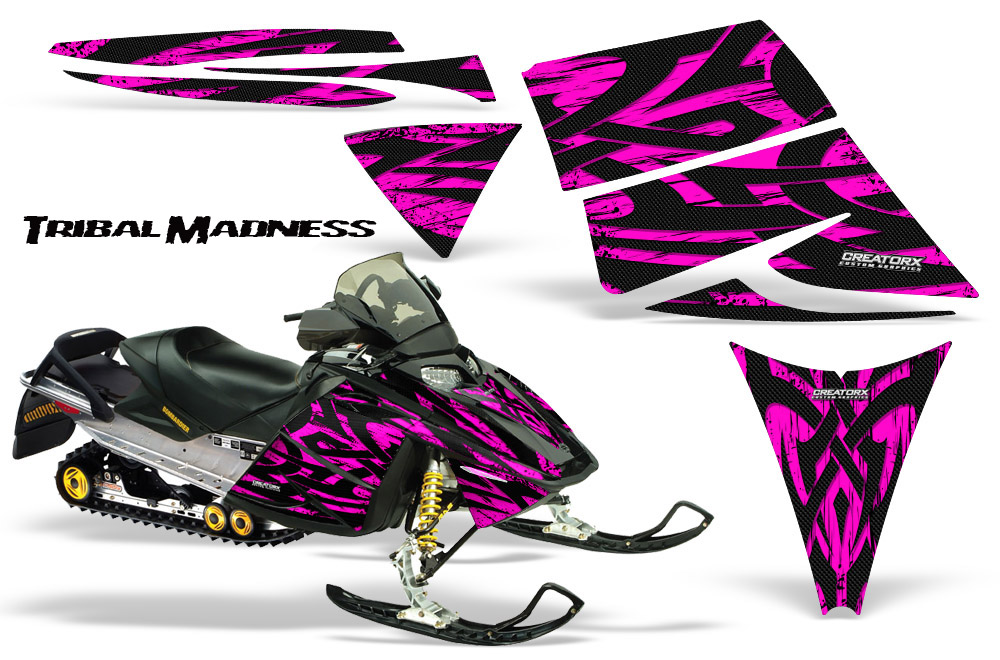 Ski-Doo Rev Graphics Kit Tribal Madness Pink